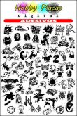 Cartela c/ 500 adesivos (modelos diversos)