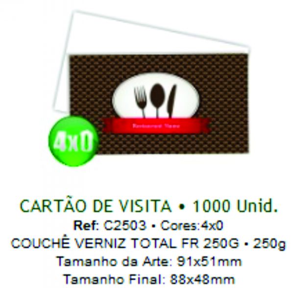 CARTÃO DE VISITA COUCHÊ VERNIZ TOTAL FR 250G